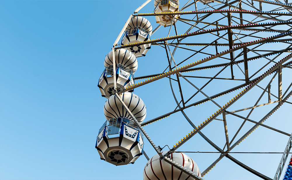 Swivel bearing for the carousel