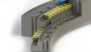 Three-row roller bearing slewing ring